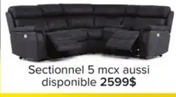 Leon's Haven Sectionnel inclinable électrique 5 mcx à double inclinaison avec console – gris offer