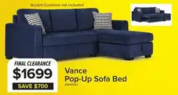 Leon's Vance Pop-Up Sofa Bed - Blue offer
