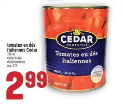 Marché Adonis Tomates en dés italiennes Cedar | Cedar italian diced tomatoes offer