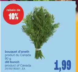 Wholesale Club BOUQUET D'ANETH, 90 g offer
