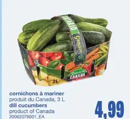 Wholesale Club CORNICHONS À MARINER, 3 L offer
