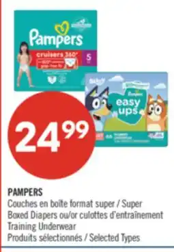 Pharmaprix PAMPERS Super Boxed Diapers or Training Underwear offer