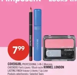 Pharmaprix COVERGIRL PROFESSIONAL 3-IN-1 Mascara, CHEEKERS Blush or RIMMEL LONDON LASTING FINISH Lip Liner offer