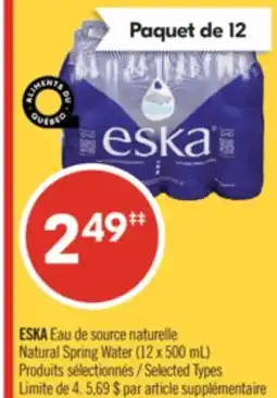 Pharmaprix Natural Spring Water offer