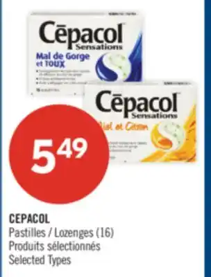 Pharmaprix CEPACOL Lozenges offer
