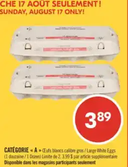 Pharmaprix CATÉGORIE A Large White Eggs offer