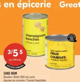 Pharmaprix NO NAME Broth (900 mL) or Canned Vegetables offer