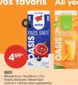 Pharmaprix OASIS Juice Blends offer