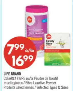 Pharmaprix LIFE BRAND CLEARLY FIBRE or Fibre Laxative Powder offer