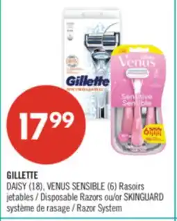 Pharmaprix GILLETTE DAISY (18), VENUS SENSIBLE (6) Disposable Razors or SKINGUARD Razor System offer