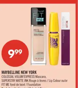 Pharmaprix MAYBELLINE NEW YORK COLOSSAL VOLUM'EXPRESS Mascara, Lip Colour or Foundation offer