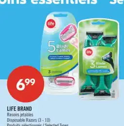 Pharmaprix LIFE BRAND Disposable Razors offer