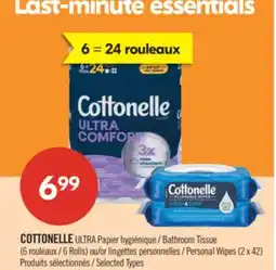 Pharmaprix COTTONELLE ULTRA Bathroom Tissue (6 Rolls) or Personal Wipes (2 x 42) offer