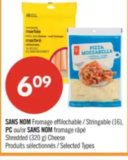 Pharmaprix PC or NO NAME fromage râpé Shredded (320 g) Cheese offer