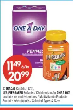 Pharmaprix CITRACAL Caplets (120), Children's or ONE A DAY Multivitamin Products offer