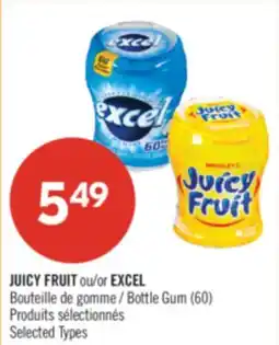 Pharmaprix JUICY FRUIT or EXCEL Bottle Gum (60) offer
