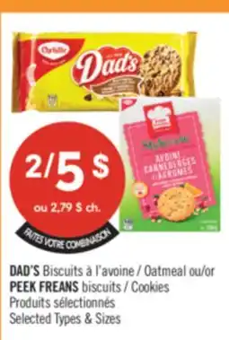 Pharmaprix DAD'S Oatmeal or PEEK FREANS Cookies offer