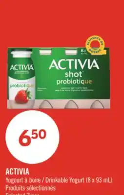 Pharmaprix ACTIVIA Drinkable Yogurt offer