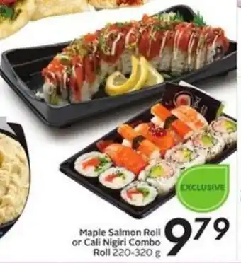 Safeway Maple salmon roll or cali nigiri combo roll offer