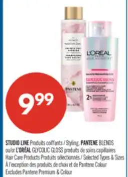 Pharmaprix STUDIO LINE Styling, PANTENE BLENDS or L'OREAL GLYCOLIC GLOSS Hair Care offer