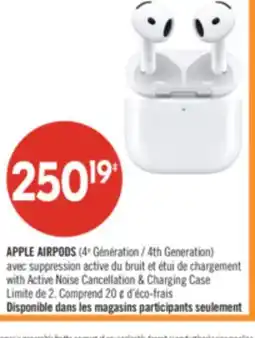 Pharmaprix APPLE AIRPODS 4th Generation with Active Noise Cancellation & Charging Case offer