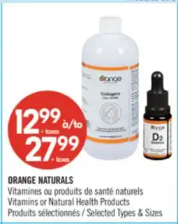 Pharmaprix ORANGE NATURALS Vitamins or Natural Health Products offer