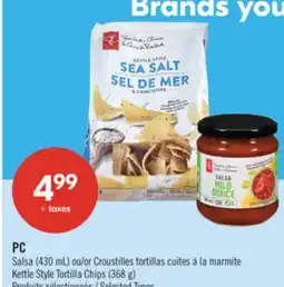 Pharmaprix PC Salsa (430 mL) or Kettle Style Tortilla Chips (368 g) offer