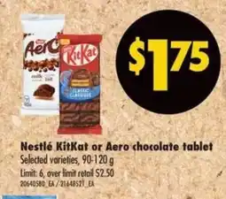 Real Canadian Superstore Nestlé KitKat or Aero Chocolate Tablet offer