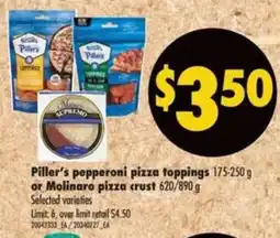 Real Canadian Superstore Piller's pepperoni pizza toppings or Molinaro pizza crust offer