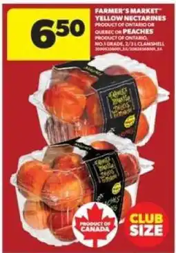 Real Canadian Superstore Farmer's Market Yellow Nectarines or Peaches offer