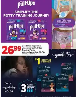 Real Canadian Superstore Goodnites Nighttime underwear or Pull-Ups Training Pants, 28-74's offer