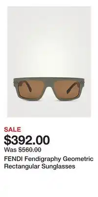Holt Renfrew FENDI Fendigraphy Geometric Rectangular Sunglasses offer