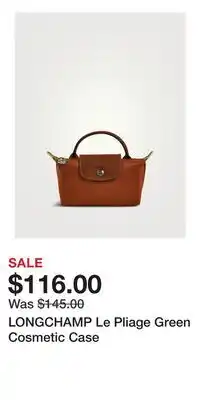 Holt Renfrew LONGCHAMP Le Pliage Green Cosmetic Case offer