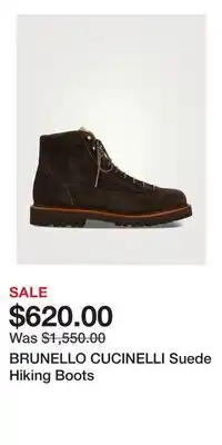 Holt Renfrew BRUNELLO CUCINELLI Suede Hiking Boots offer
