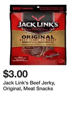 Dollarama Jack Link's Beef Jerky, Original, Meat Snacks offer