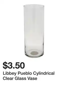 Dollarama Libbey Pueblo Cylindrical Clear Glass Vase offer
