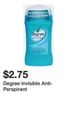 Dollarama Degree Invisible Anti-Perspirant offer
