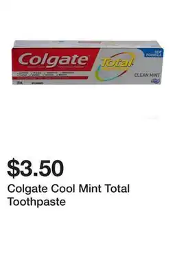 Dollarama Colgate Cool Mint Total Toothpaste offer