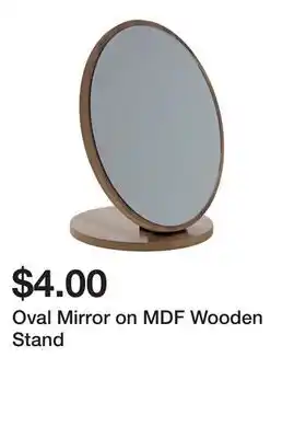 Dollarama Oval Mirror on MDF Wooden Stand offer