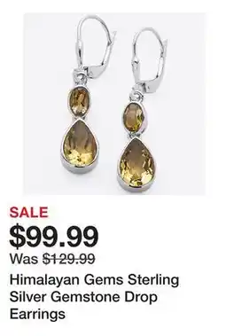 TSC Stores Himalayan Gems Sterling Silver Gemstone Drop Earrings offer