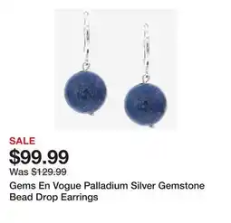 TSC Stores Gems En Vogue Palladium Silver Gemstone Bead Drop Earrings offer
