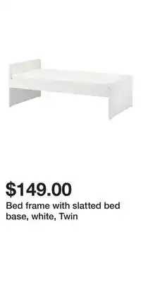 IKEA Bed frame with slatted bed base, white, Twin offer