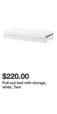 IKEA Pull-out bed with storage, white, Twin offer