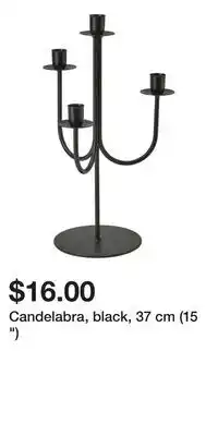 IKEA Candelabra, black, 37 cm (15 ) offer