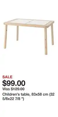 IKEA Children's table, 83x58 cm (32 5/8x22 7/8 ) offer