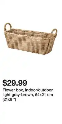 IKEA Flower box, indoor/outdoor light gray-brown, 54x21 cm (21x8 ) offer