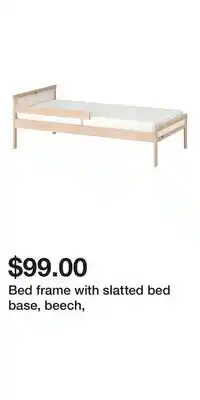 IKEA Bed frame with slatted bed base, beech offer