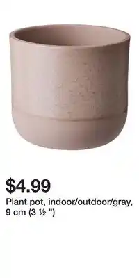 IKEA Plant pot, indoor/outdoor/gray, 9 cm (3 ½ ) offer