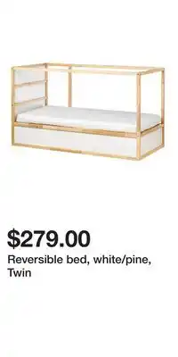 IKEA Reversible bed, white/pine, Twin offer