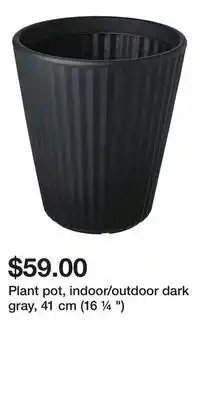 IKEA Plant pot, indoor/outdoor dark gray, 41 cm (16 ¼ ) offer